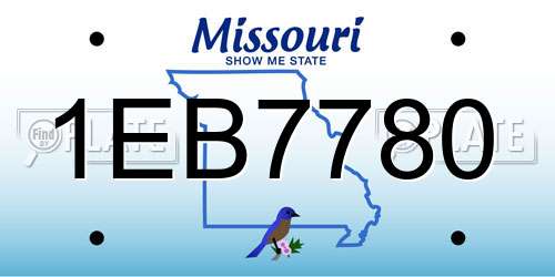 1EB7780 Missouri License Plate