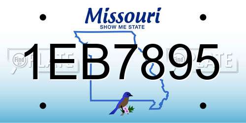 1EB7895 Missouri License Plate