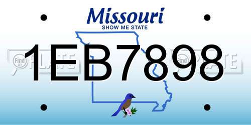 1EB7898 Missouri License Plate