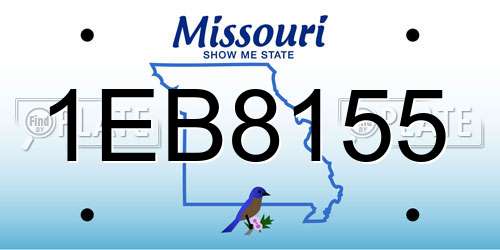 1EB8155 Missouri License Plate