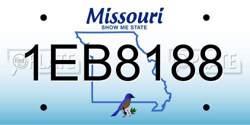 1EB8188 Missouri License Plate