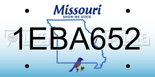 1EBA652 Missouri License Plate