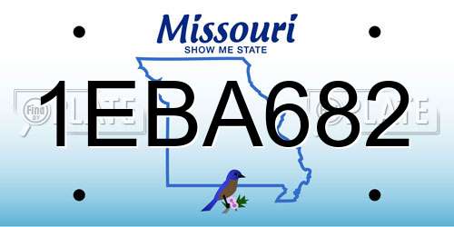1EBA682 Missouri License Plate
