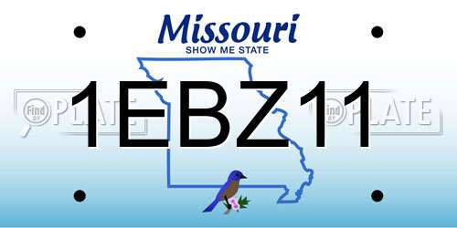 1EBZ11 Missouri License Plate
