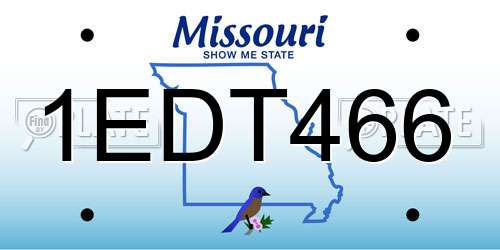 1EDT466 Missouri License Plate