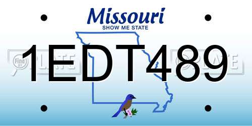 1EDT489 Missouri License Plate
