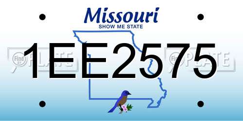 1EE2575 Missouri License Plate
