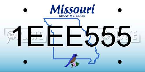 1EEE555 Missouri License Plate