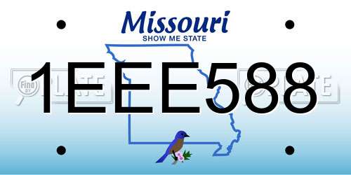 1EEE588 Missouri License Plate