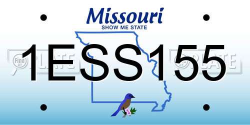1ESS155 Missouri License Plate