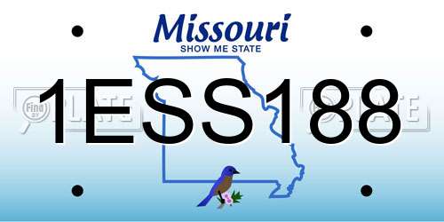 1ESS188 Missouri License Plate