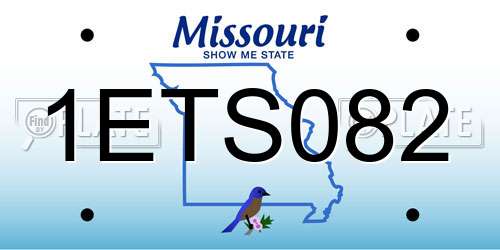1ETS082 Missouri License Plate
