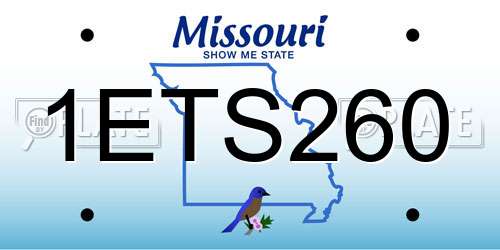 1ETS260 Missouri License Plate