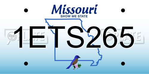 1ETS265 Missouri License Plate