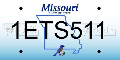 1ETS511 Missouri License Plate