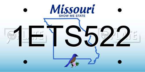 1ETS522 Missouri License Plate
