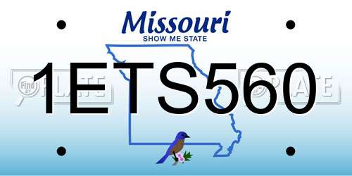 1ETS560 Missouri License Plate