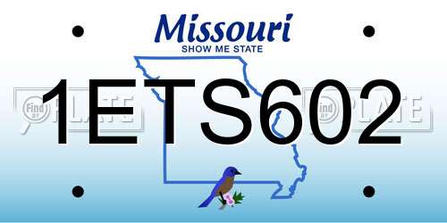 1ETS602 Missouri License Plate