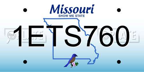 1ETS760 Missouri License Plate