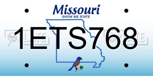 1ETS768 Missouri License Plate