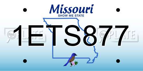 1ETS877 Missouri License Plate