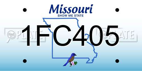 1FC405 Missouri License Plate