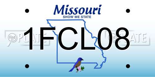 1FCL08 Missouri License Plate