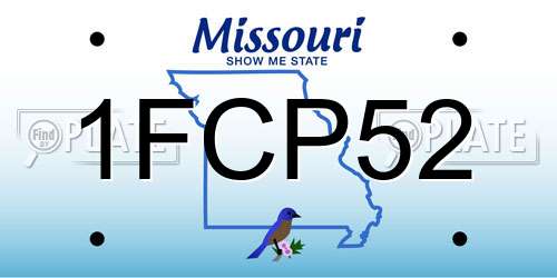 1FCP52 Missouri License Plate