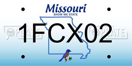 1FCX02 Missouri License Plate