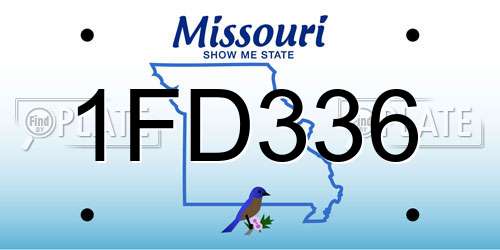 1FD336 Missouri License Plate