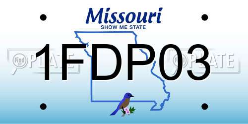 1FDP03 Missouri License Plate