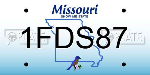1FDS87 Missouri License Plate