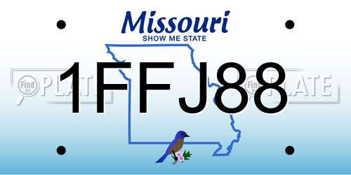 1FFJ88 Missouri License Plate