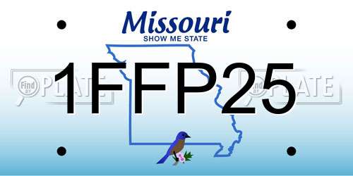 1FFP25 Missouri License Plate