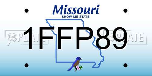 1FFP89 Missouri License Plate