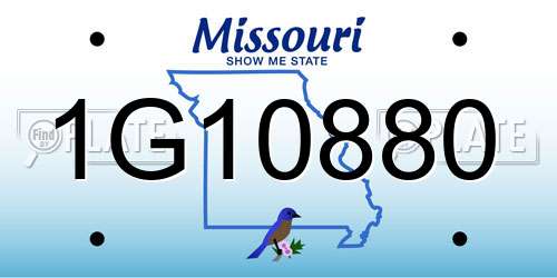 1G10880 Missouri License Plate
