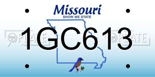 1GC613 Missouri License Plate