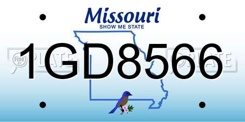 1GD8566 Missouri License Plate