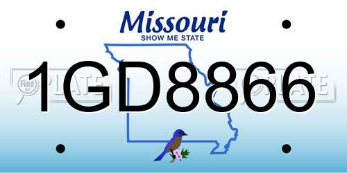 1GD8866 Missouri License Plate