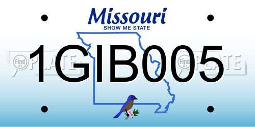 1GIB005 Missouri License Plate