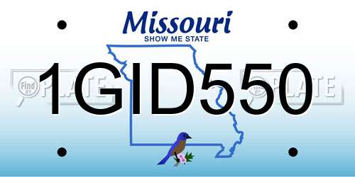 1GID550 Missouri License Plate