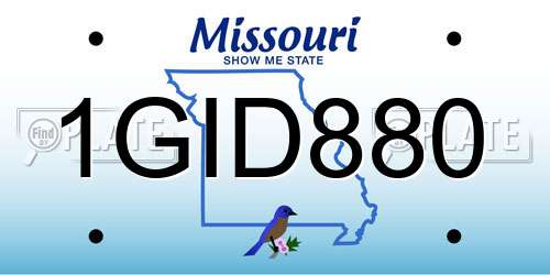 1GID880 Missouri License Plate