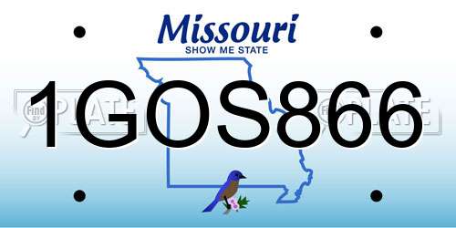 1GOS866 Missouri License Plate