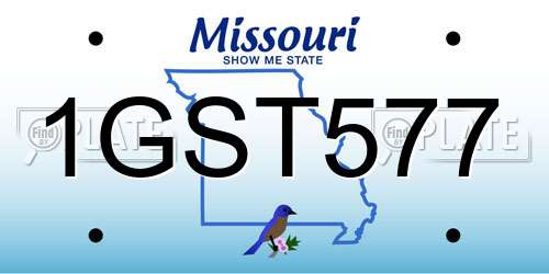 1GST577 Missouri License Plate