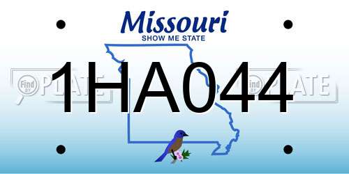 1HA044 Missouri License Plate