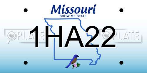 1HA22 Missouri License Plate