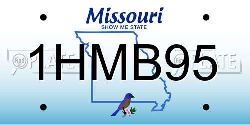 1HMB95 Missouri License Plate