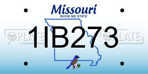 1IB273 Missouri License Plate