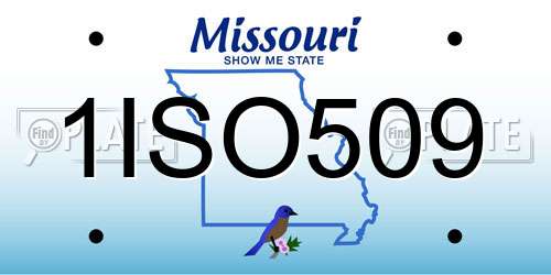 1ISO509 Missouri License Plate