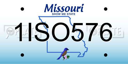 1ISO576 Missouri License Plate